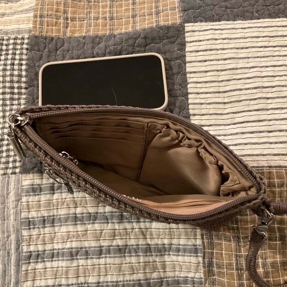 The Sak Brown Crochet Wristlet Clutch - Picture 3 of 4